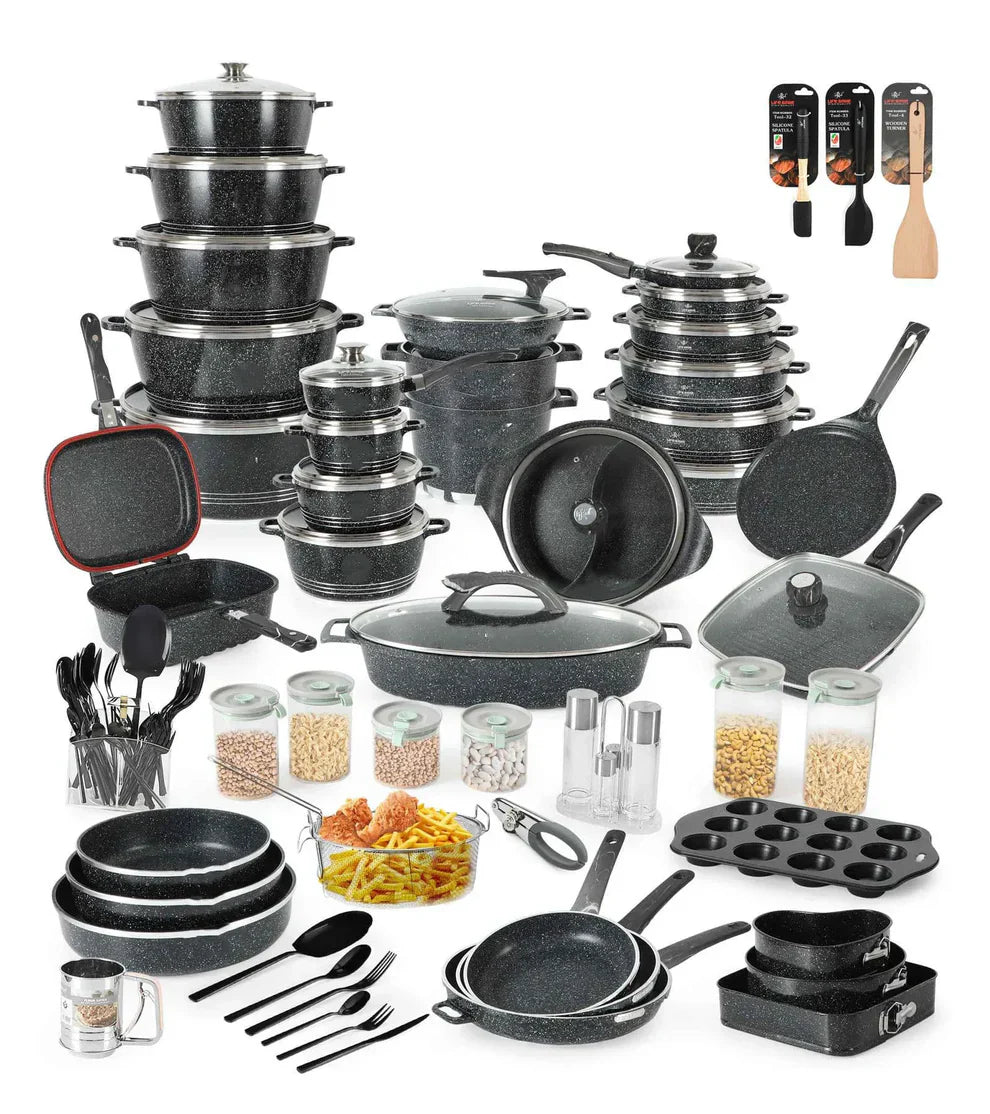 134-Pc Nonstick Pot & Pan Set - Dishwasher Safe